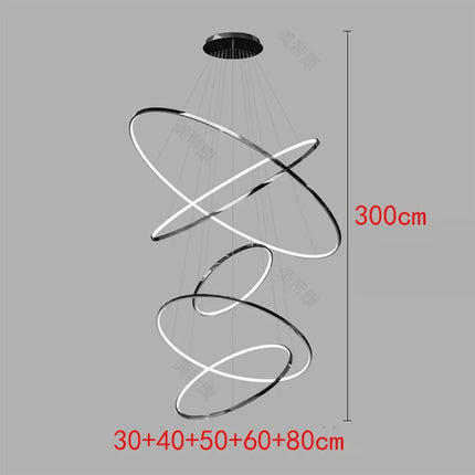 Suspension nordique en alliage et acrylique, lumière chaude modulable pour salon et salle à manger