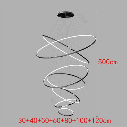 Suspension nordique en alliage et acrylique, lumière chaude modulable pour salon et salle à manger