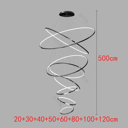 Suspension nordique en alliage et acrylique, lumière chaude modulable pour salon et salle à manger