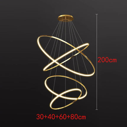 Suspension nordique en alliage et acrylique, lumière chaude modulable pour salon et salle à manger
