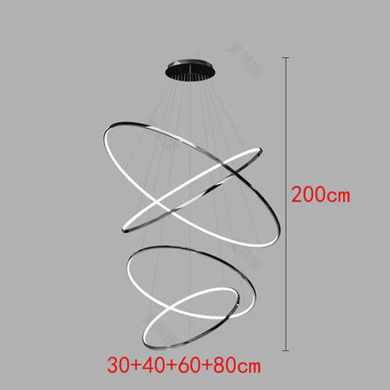 Suspension nordique en alliage et acrylique, lumière chaude modulable pour salon et salle à manger