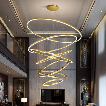 Suspension nordique en ferronnerie et acrylique, lumière chaude modulable pour salon et salle à manger