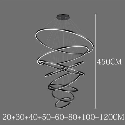 Suspension nordique en ferronnerie et acrylique, lumière chaude modulable pour salon et salle à manger