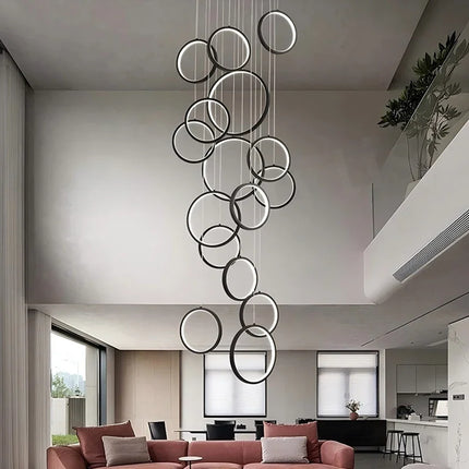 Suspension LED moderne en alliage pour salon et salle à manger, lumière réglable chaleureuse