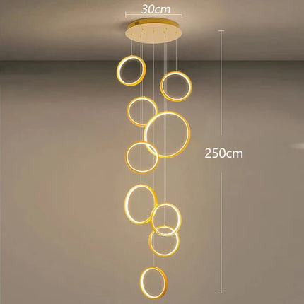 Suspension LED moderne en alliage pour salon et salle à manger, lumière réglable chaleureuse