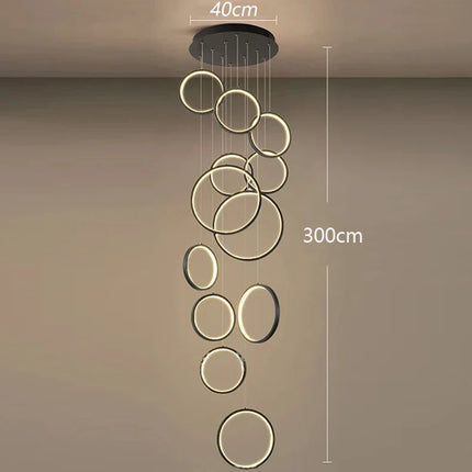 Suspension LED moderne en alliage pour salon et salle à manger, lumière réglable chaleureuse