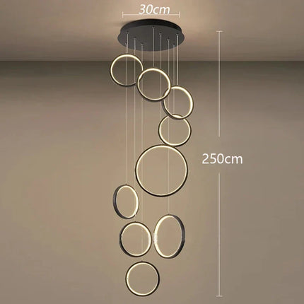 Suspension LED moderne en alliage pour salon et salle à manger, lumière réglable chaleureuse