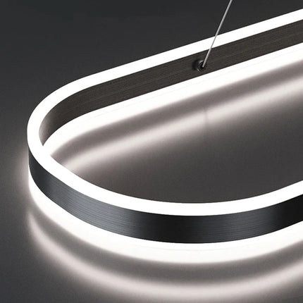 Suspension LED nordique en aluminium, lumière variable pour salle à manger et cuisine
