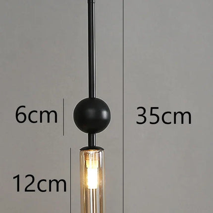 Suspension nordique en fer noir et or avec LED pour ambiance chaleureuse