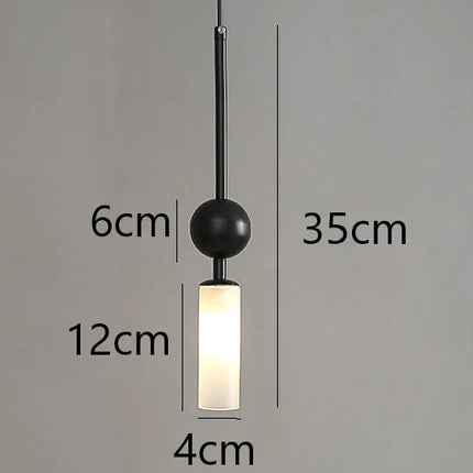 Suspension nordique en fer noir et or avec LED pour ambiance chaleureuse