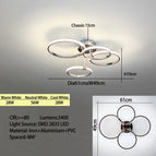 Chrome Diamètre61x49cm / 220V / Dimmable Télécommande Avec APP