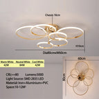 Or Diamètre80x60cm / 220V / Dimmable Télécommande Avec APP