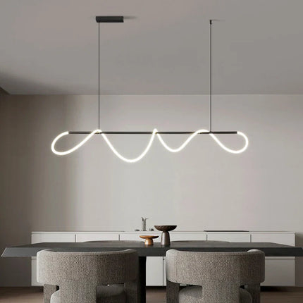 Suspension nordique en ferronnerie pour salle à manger, lumière chaude