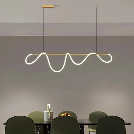 Suspension nordique en ferronnerie pour salle à manger, lumière chaude