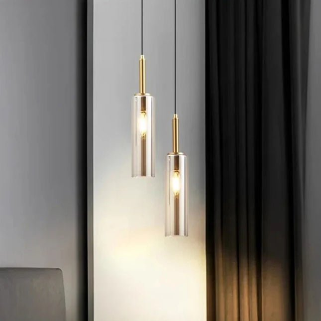 Suspension LED nordique en métal, éclairage intérieur chaleureux pour salon et chambre