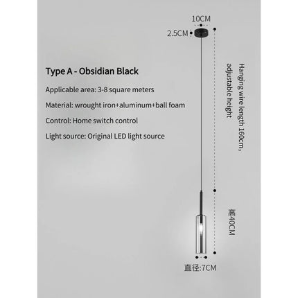 Suspension LED nordique en métal, éclairage intérieur chaleureux pour salon et chambre
