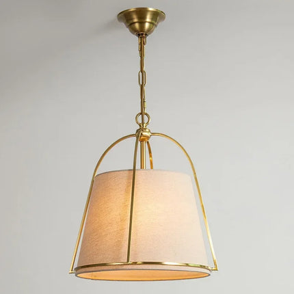Suspension Winfordo en tissu beige, design moderne pour ambiance chaleureuse