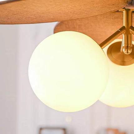 Suspension Vintage en Rotin Tissé pour Salle à Manger, Lumière LED Rétro