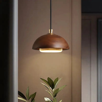 Suspension LED nordique en bois et acrylique pour ambiance chaleureuse