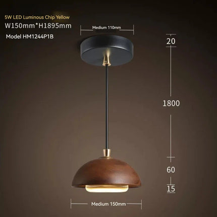 Suspension LED nordique en bois et acrylique pour ambiance chaleureuse