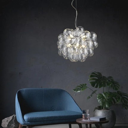 Suspension lustre boule de verre moderne Moonriver, éclairage salon et chambre