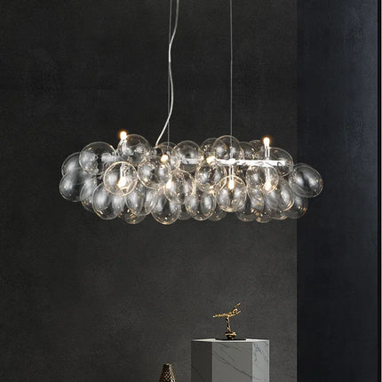 Suspension lustre boule de verre moderne Moonriver, éclairage salon et chambre