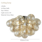 Plafond 6Ampoules / Champagne shade / Naturel Lumière