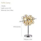 Lampe de Table 3Buls / Transparent shade / Lumière Blanche