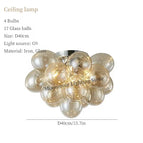Plafond 4Ampoules / Champagne shade / Naturel Lumière