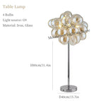 Lampe de Table 4Buls / Champagne shade / Naturel Lumière