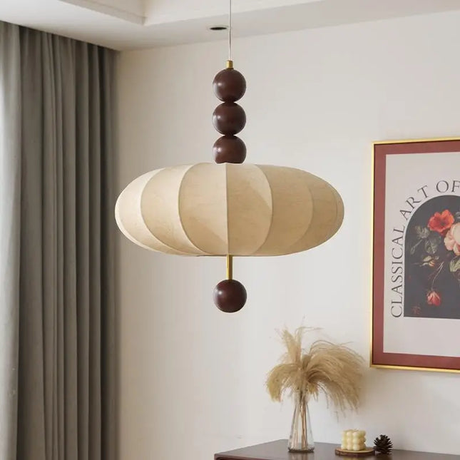 Suspension vintage en tissu style japonais rétro pour salon et boutique