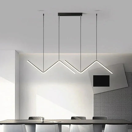 Suspension LED moderne en aluminium 90 cm avec lumière réglable pour salon et chambre