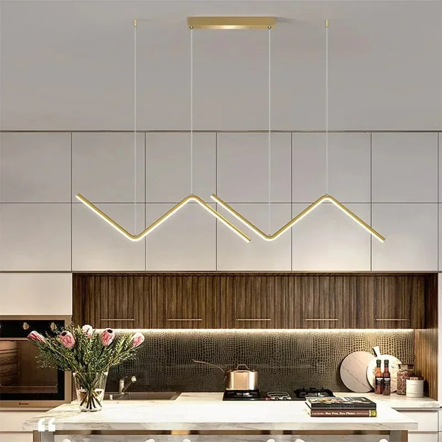 Suspension LED moderne en aluminium 90 cm avec lumière réglable pour salon et chambre