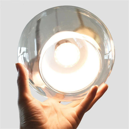 Suspension LED en verre nordique design moderne pour intérieur