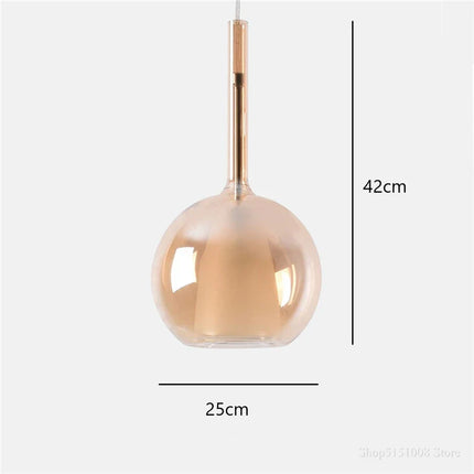 Suspension LED en verre nordique design moderne pour intérieur