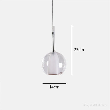 Suspension LED en verre nordique design moderne pour intérieur