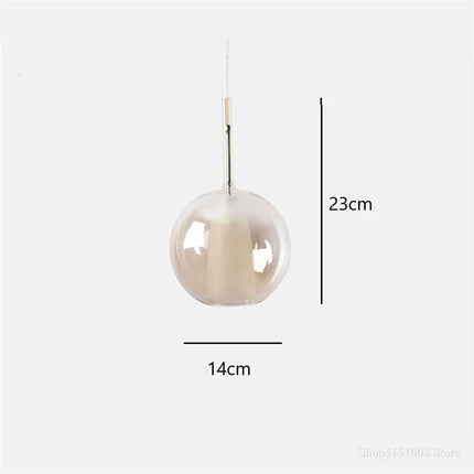 Suspension LED en verre nordique design moderne pour intérieur