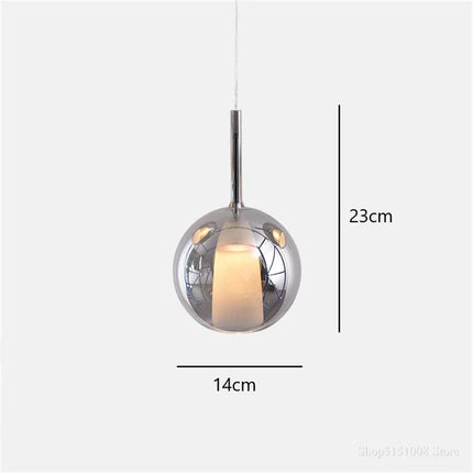 Suspension LED en verre nordique design moderne pour intérieur