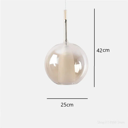 Suspension LED en verre nordique design moderne pour intérieur