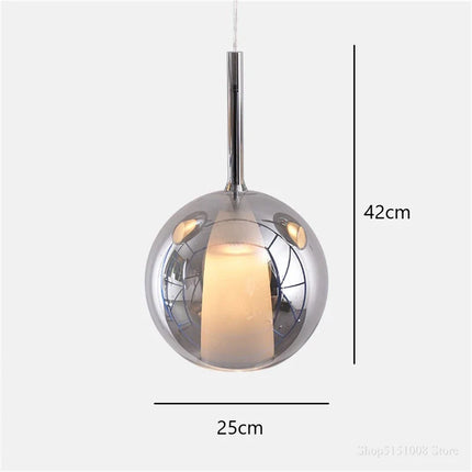 Suspension LED en verre nordique design moderne pour intérieur