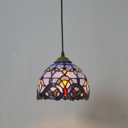 Suspension Tiffany en verre coloré pour salle à manger et chambre