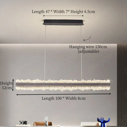 Suspension LED Nordique Dimmable en Alliage pour Salle à Manger et Bureau