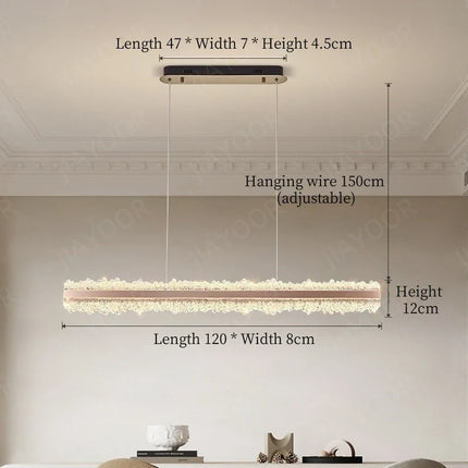 Suspension LED Nordique Dimmable en Alliage pour Salle à Manger et Bureau