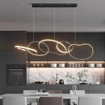 Suspension LED moderne en alliage pour salon et salle à manger, lumière blanche chaude et froide