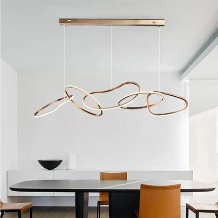 Suspension LED moderne en alliage pour salon et salle à manger, lumière blanche chaude et froide