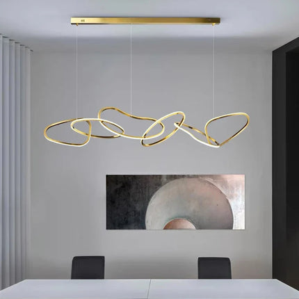 Suspension LED moderne en alliage pour salon et salle à manger, lumière blanche chaude et froide