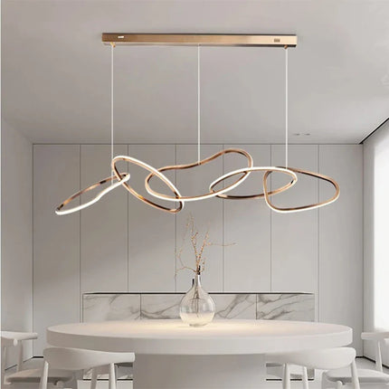 Suspension LED moderne en alliage pour salon et salle à manger, lumière blanche chaude et froide