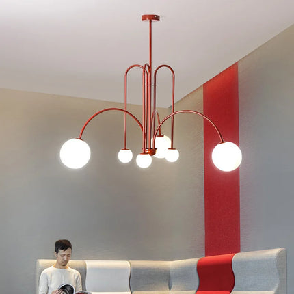 Suspension Comète LED Nordique en verre globe pour salon et salle à manger