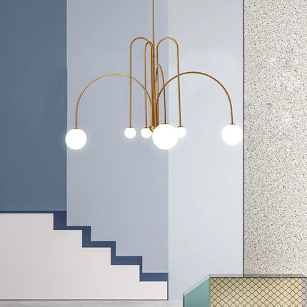 Suspension Comète LED Nordique en verre globe pour salon et salle à manger