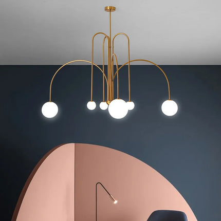 Suspension Comète LED Nordique en verre globe pour salon et salle à manger